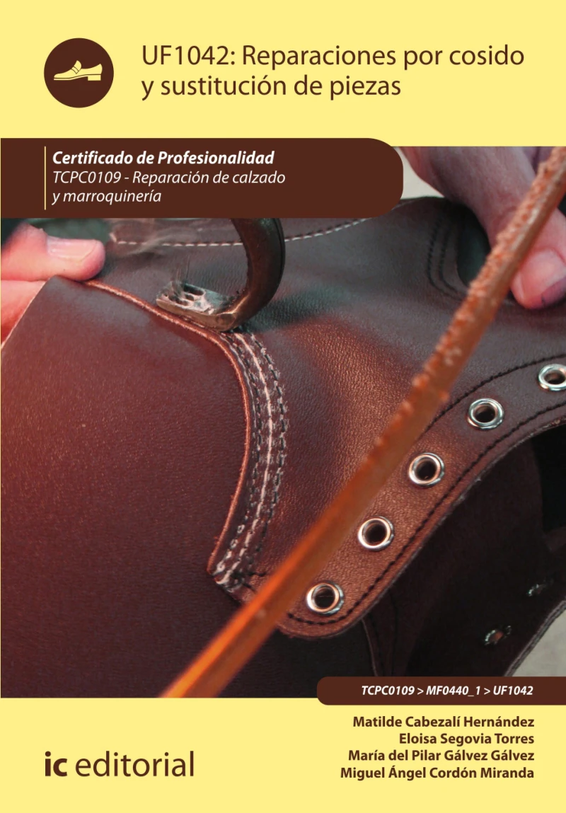 Portada: Reparaciones por cosido y sustitución de piezas. TCPC0109