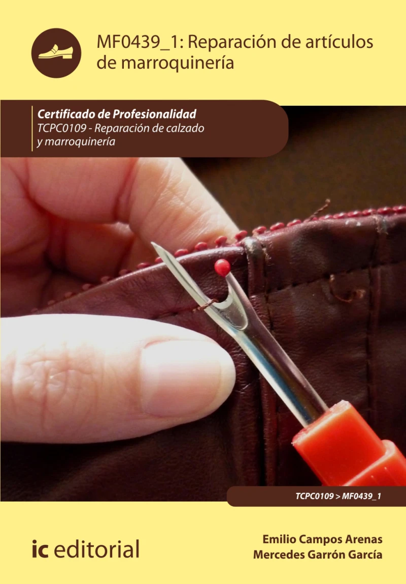 Portada: Reparación de artículos de marroquinería. TCPC0109