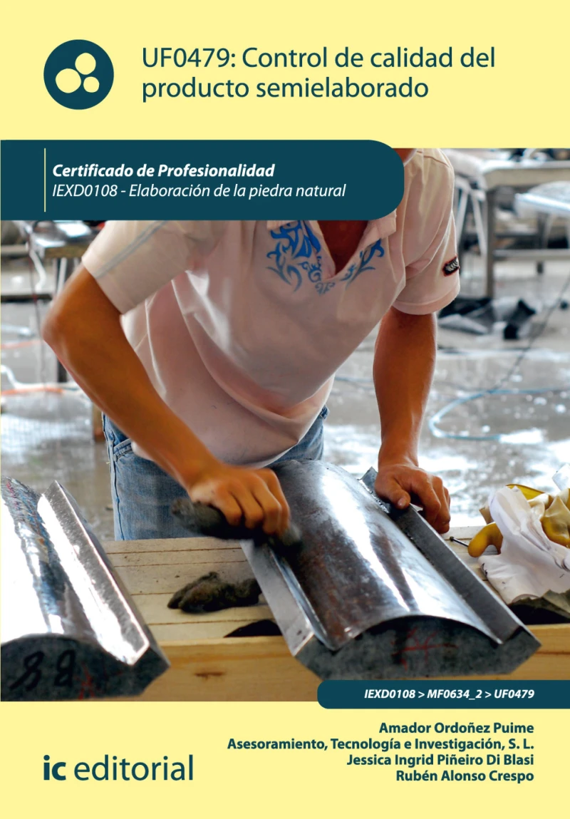 Portada: Control de calidad del producto semielaborado. IEXD0409
