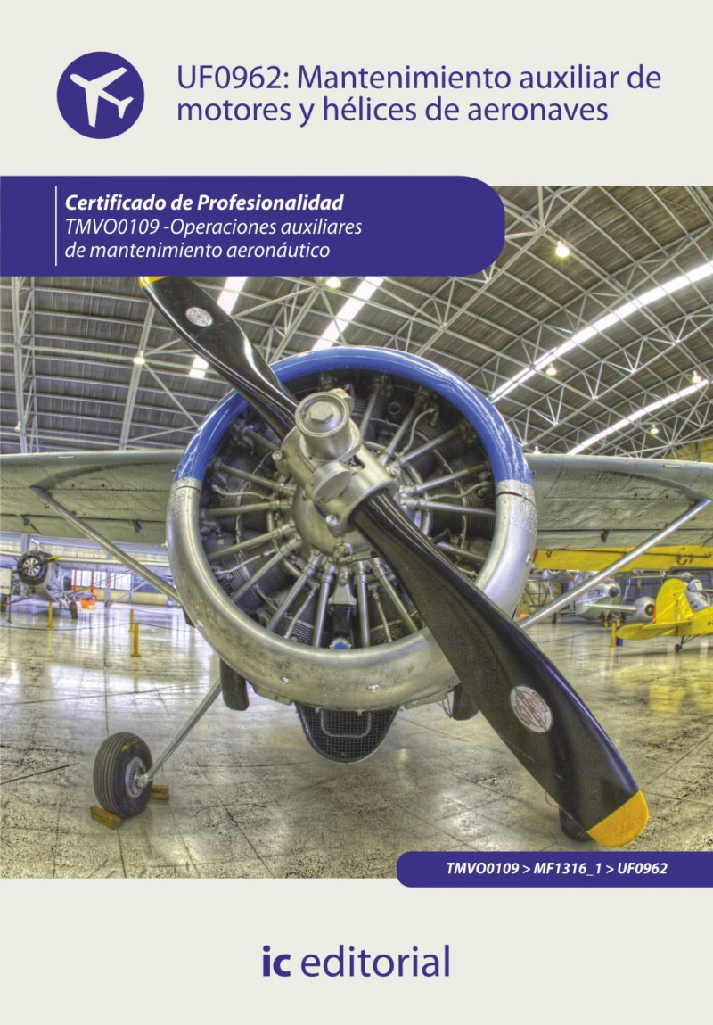 Portada: Mantenimiento auxiliar de motores y hélices de aeronaves. TMVO0109