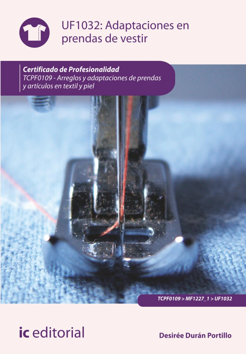 Portada: Adaptaciones en prendas de vestir. TCPF0109