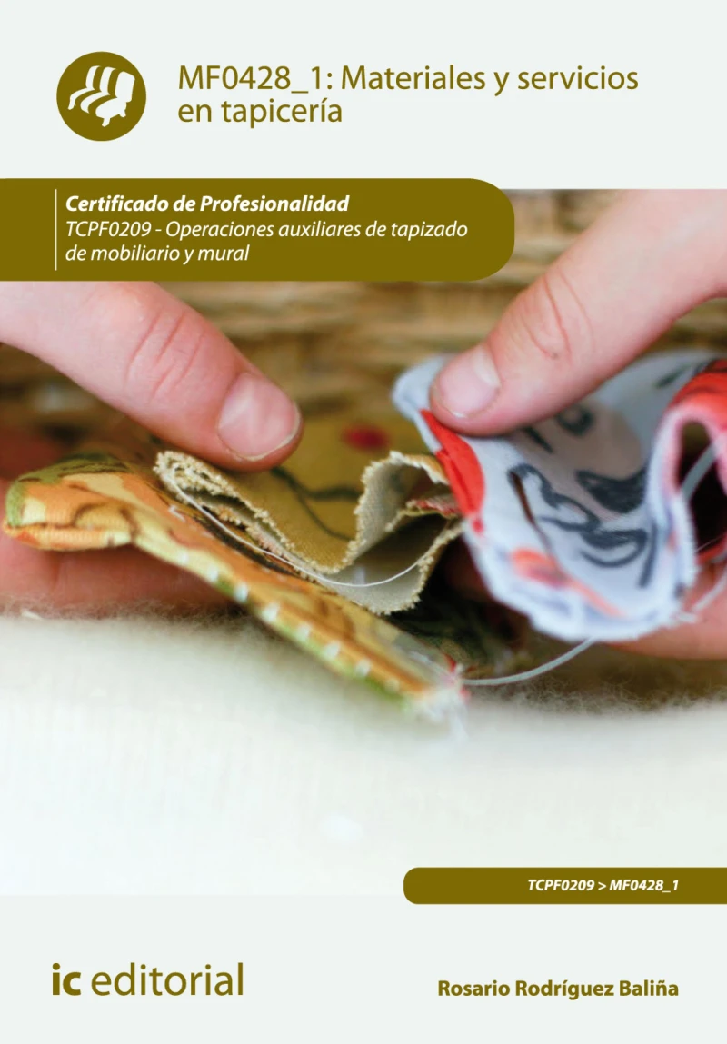 Portada: Materiales y servicios en tapicería. TCPF0209