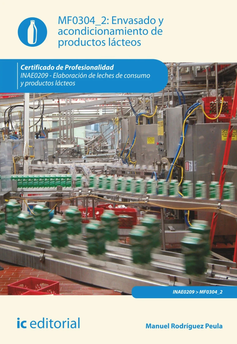 Portada: Envasado y acondicionamiento de productos lácteos. INAE0209