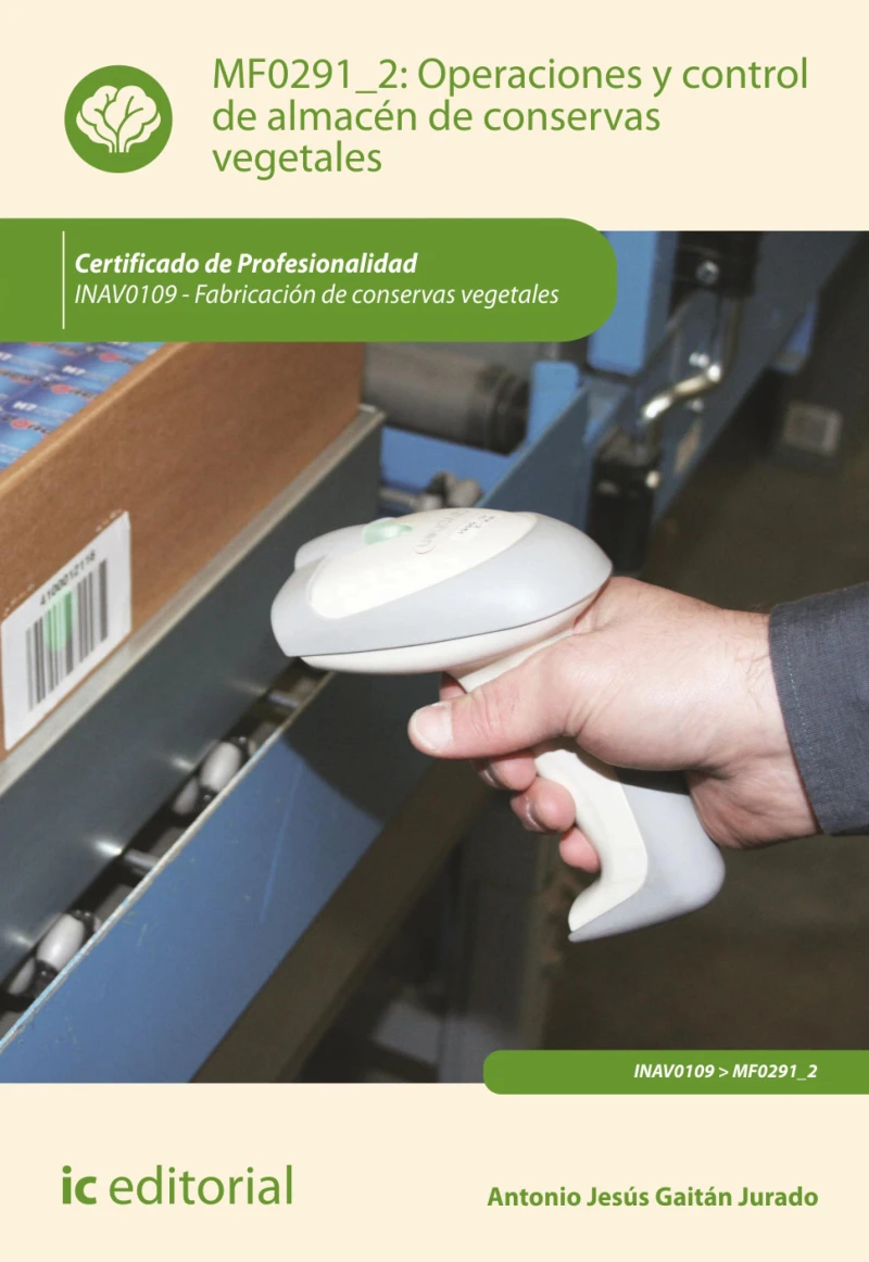 Portada: Operaciones y control de almacén de conservas vegetales. INAV0109