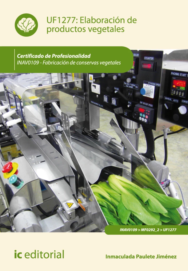 Portada: Elaboración de productos vegetales. INAV0109