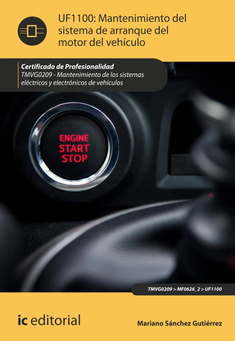 Portada: Mantenimiento del sistema de arranque del motor del vehículo. TMVG0209