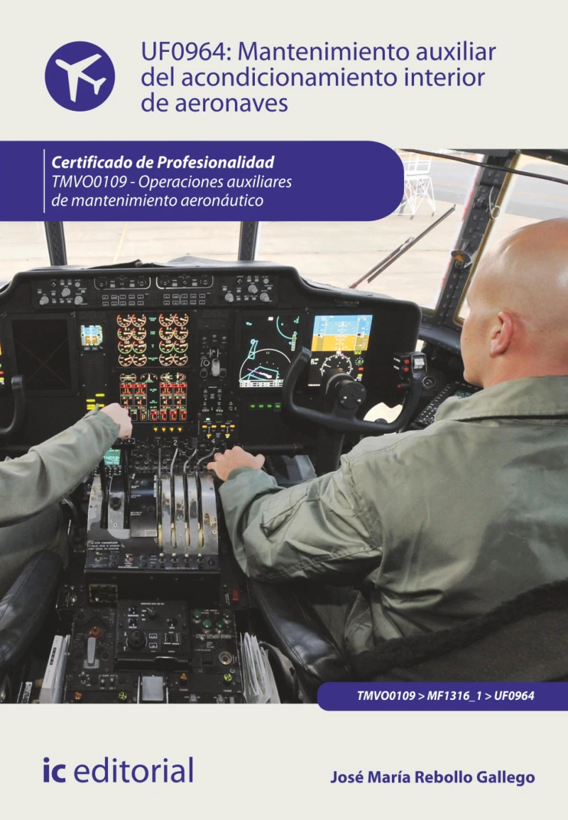 Portada: Mantenimiento auxiliar del acondicionamiento interior de aeronaves. TMVO0109