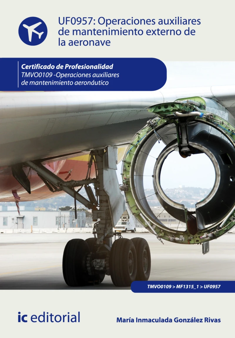 Portada: Operaciones auxiliares de mantenimiento externo de la aeronave. TMVO0109
