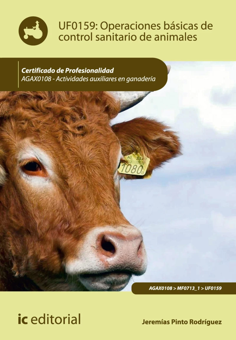 Portada: Operaciones básicas de control sanitario de animales. AGAX0108