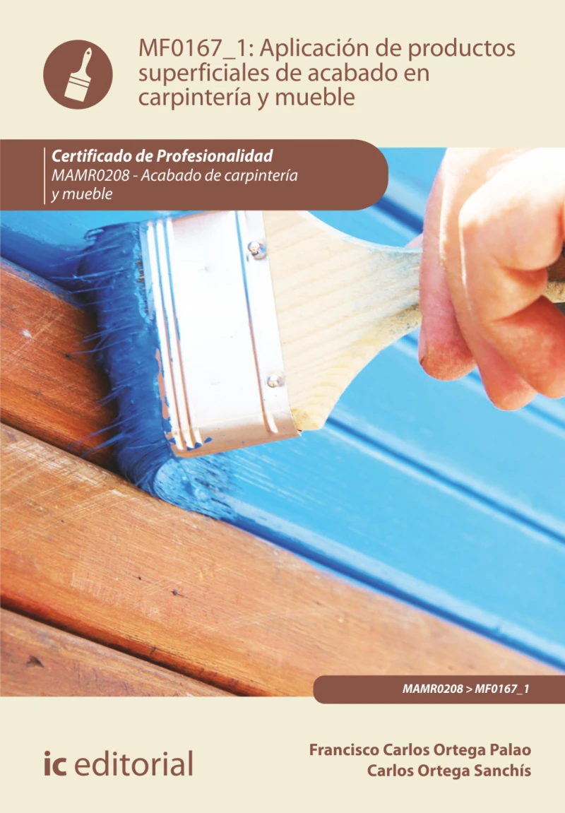 Portada: Aplicación de productos superficiales de acabado en carpintería y mueble. MAMR0208