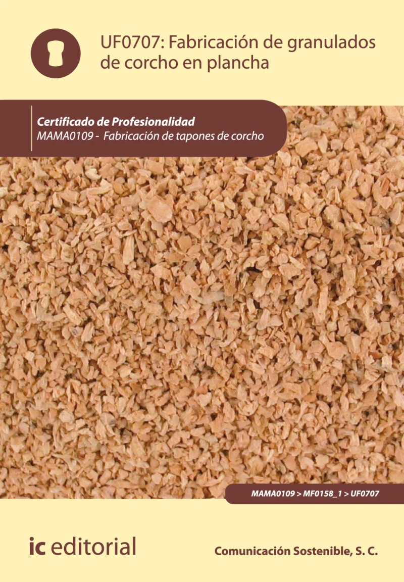 Portada: Fabricación de granulados de corcho en plancha. MAMA0109
