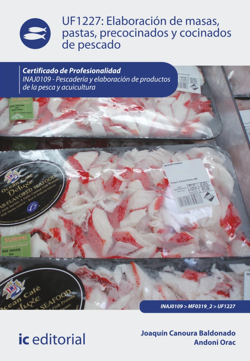 Portada: Elaboración de masas, pastas, precocinados y cocinados de pescado. INAJ0109