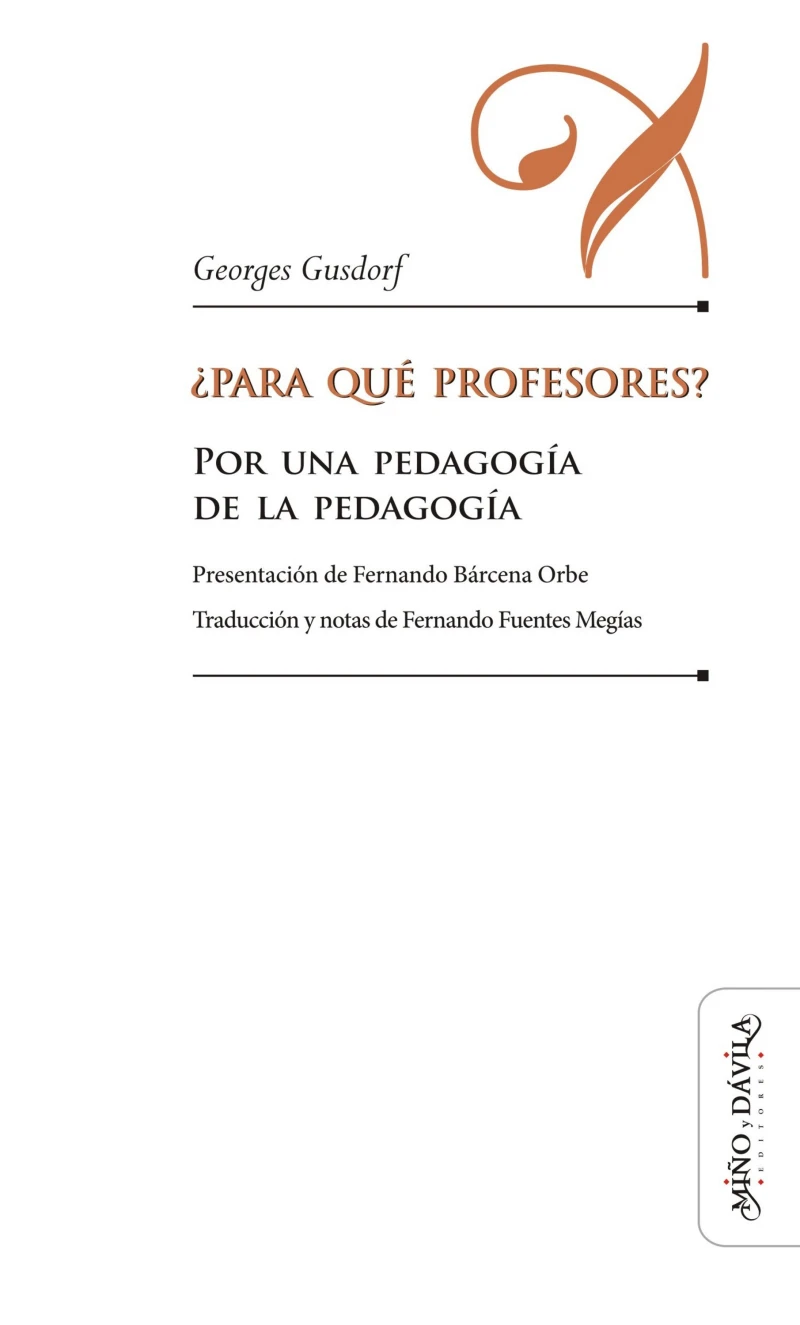 Portada: ¿Para qué profesores?