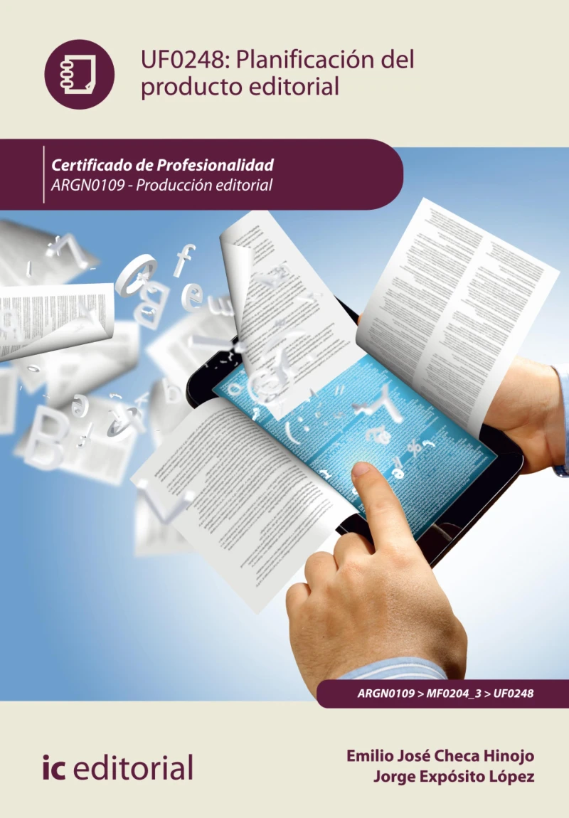 Portada: Planificación del producto editorial. ARGN0109