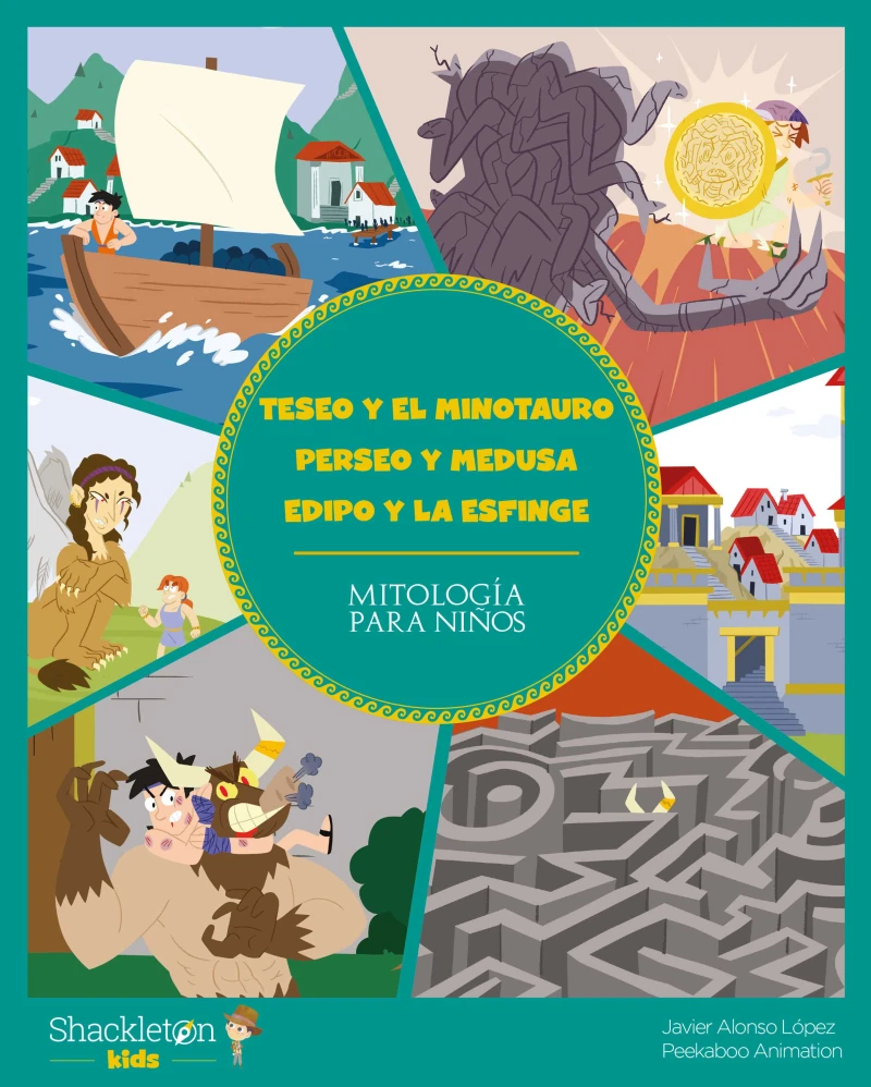 Portada: Teseo y el Minotauro. Perseo y Medusa. Edipo y la Esfinge