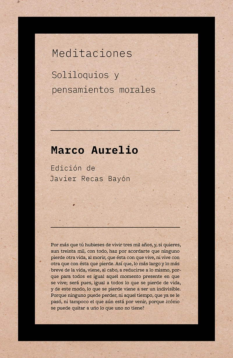 Portada: Meditaciones de Marco Aurelio