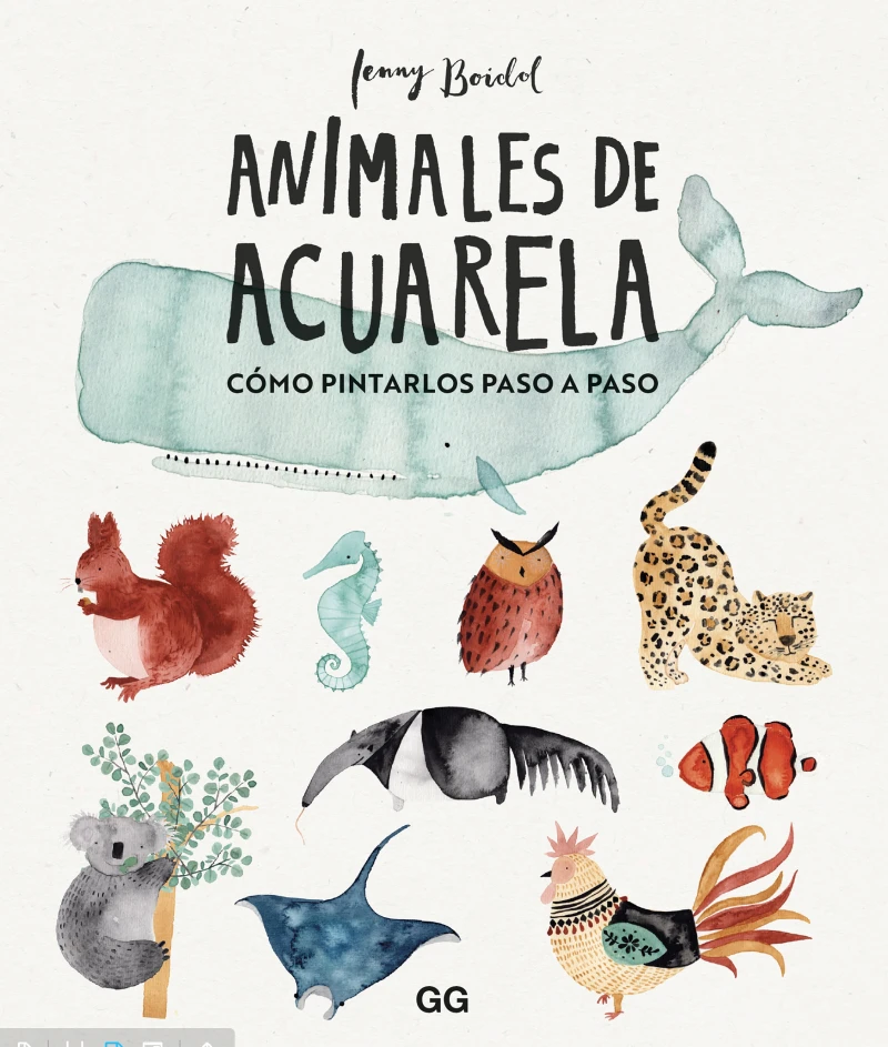 Portada: Animales de acuarela