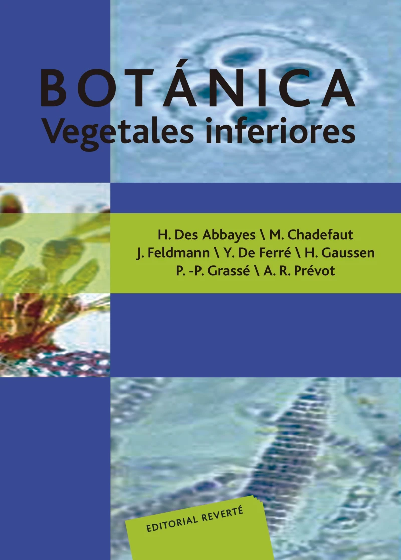Portada: Botánica. Vegetales inferiores