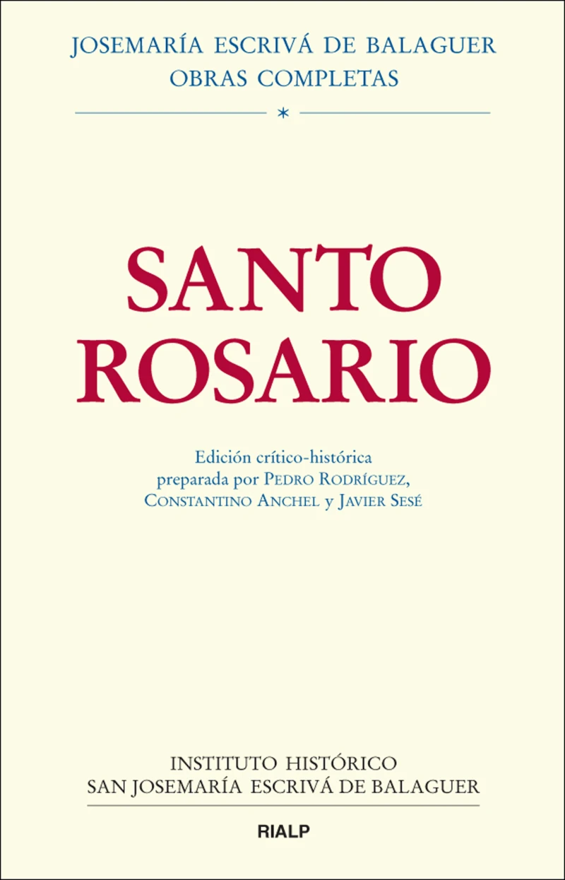 Portada: Santo Rosario. Edición crítico-histórica