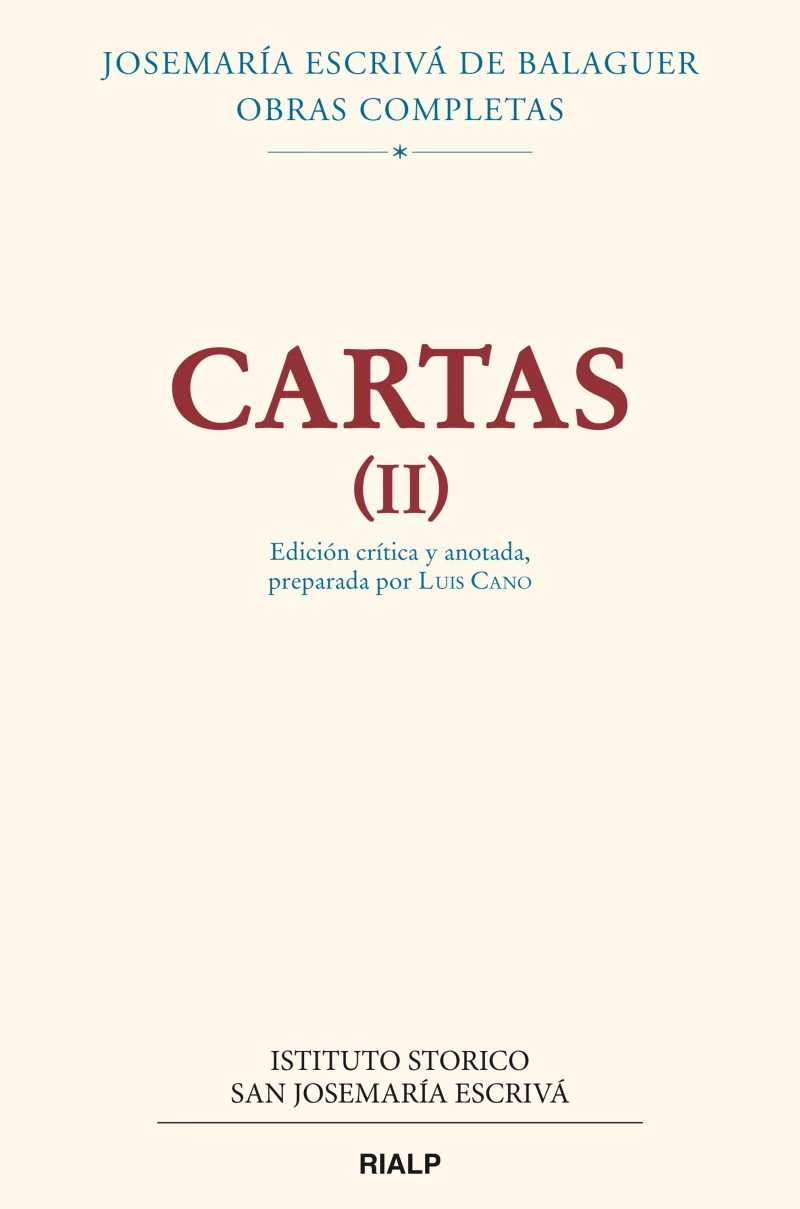 Portada: Cartas II (Edición crítico-histórica)