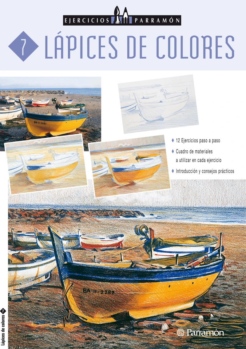 Portada: Ejercicios Parramón. Lápices de colores