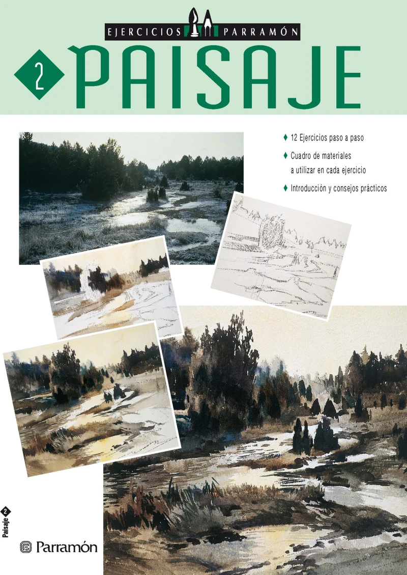 Portada: Ejercicios Parramón. Paisaje