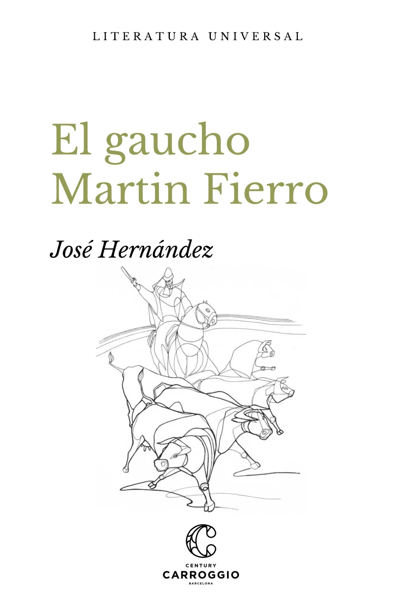 Portada: El gaucho Martin Fierro