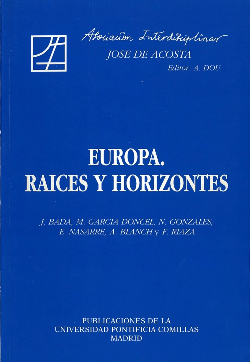 Portada: Europa. Raíces y horizontes
