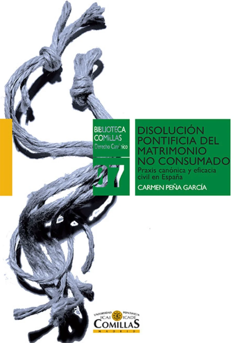 Portada: Disolución pontificia del matrimonio no consumado