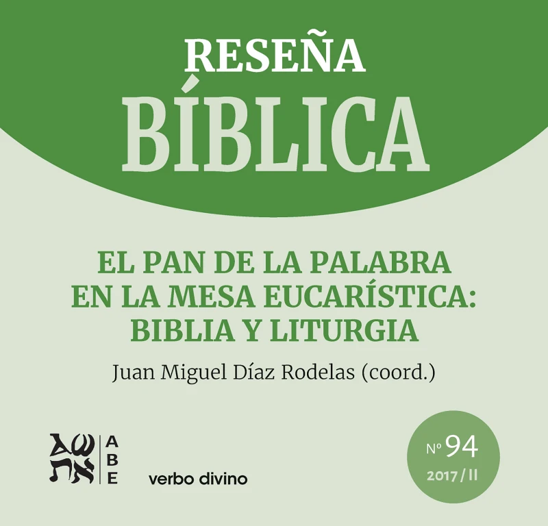 Portada: El pan de la Palabra en la mesa eucarística: Biblia y liturgia