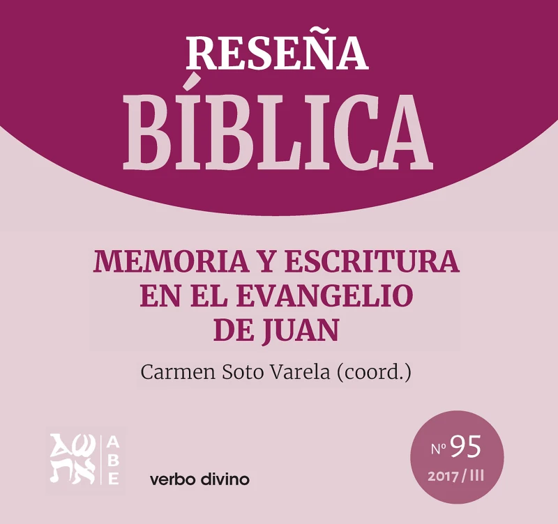 Portada: Memoria y escritura en el evangelio de Juan