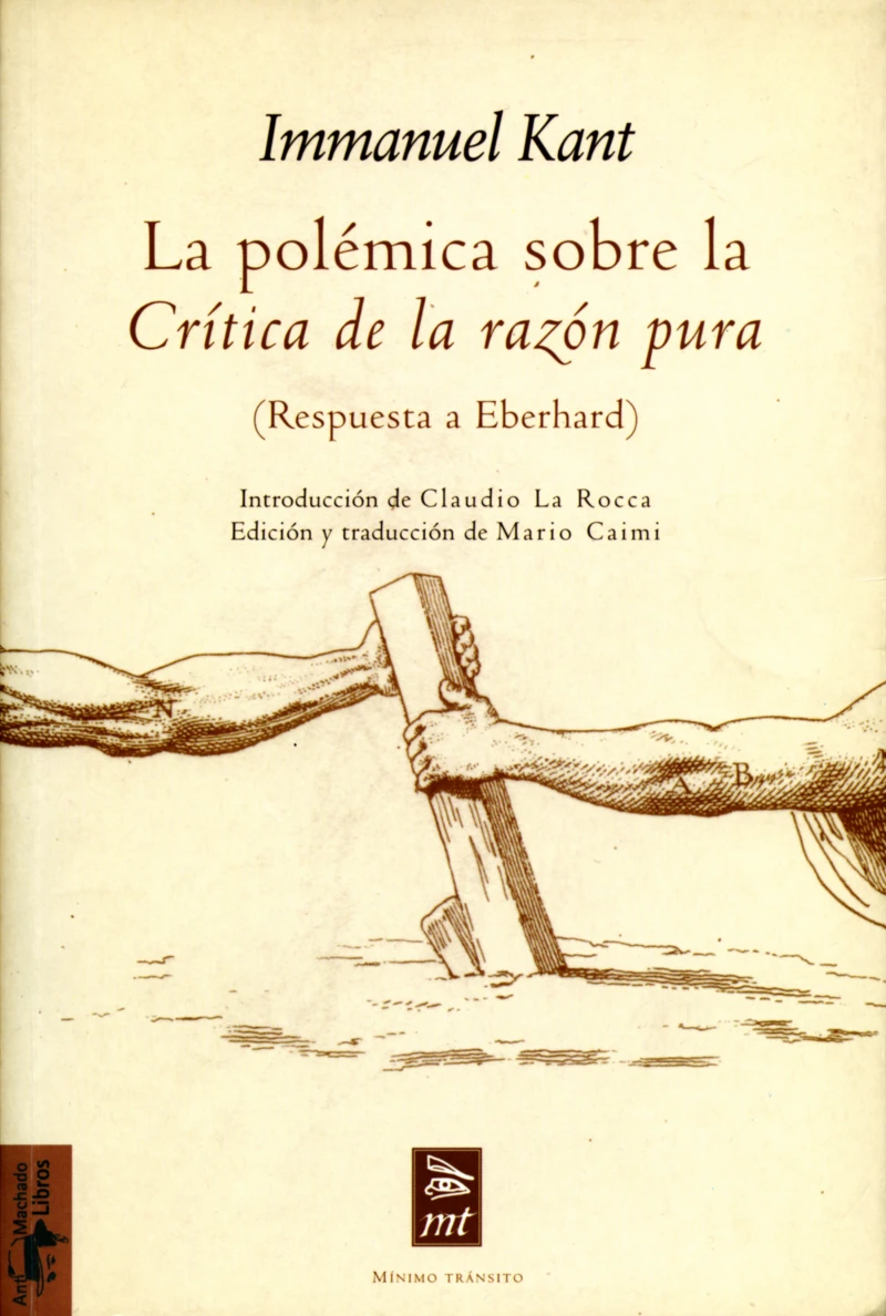 Portada: La polémica sobre la Crítica de la razón pura