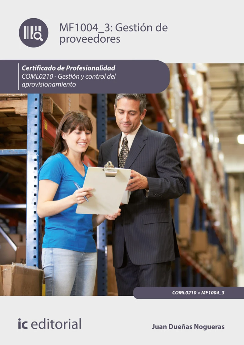 Portada: Gestión de proveedores. COML0210