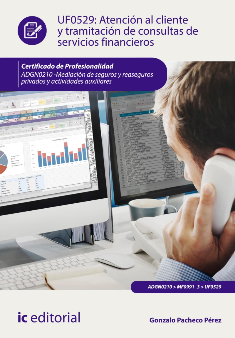 Portada: Atención al cliente y tramitación de consultas de servicios financieros. ADGN0210