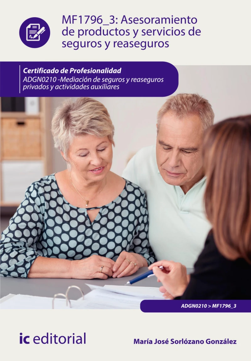 Portada: Asesoramiento de productos y servicios de seguros y reaseguros. ADGN0210