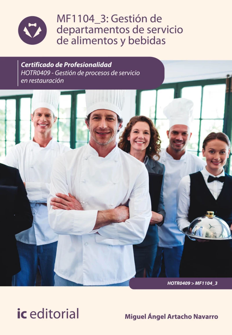 Portada: Gestión de departamentos de servicio de alimentos y bebidas. HOTR0409