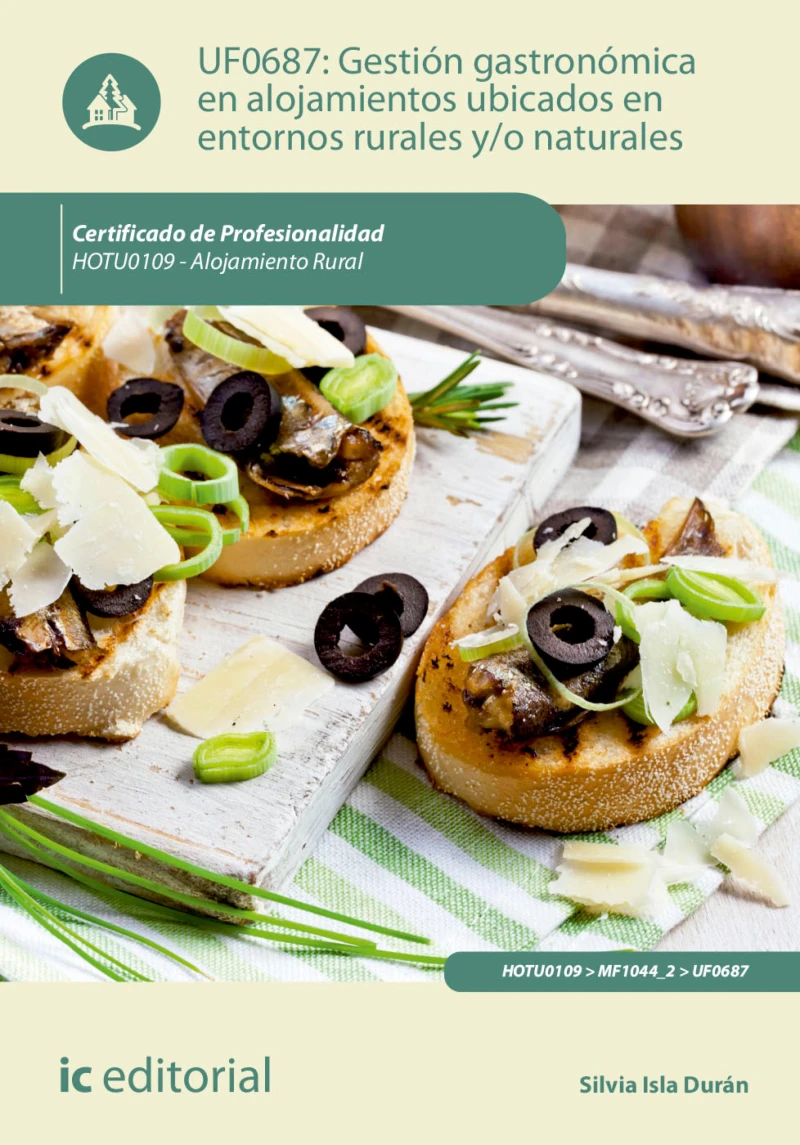 Portada: Gestión gastronómica en alojamientos ubicados en entornos rurales y/o naturales. HOTU0109