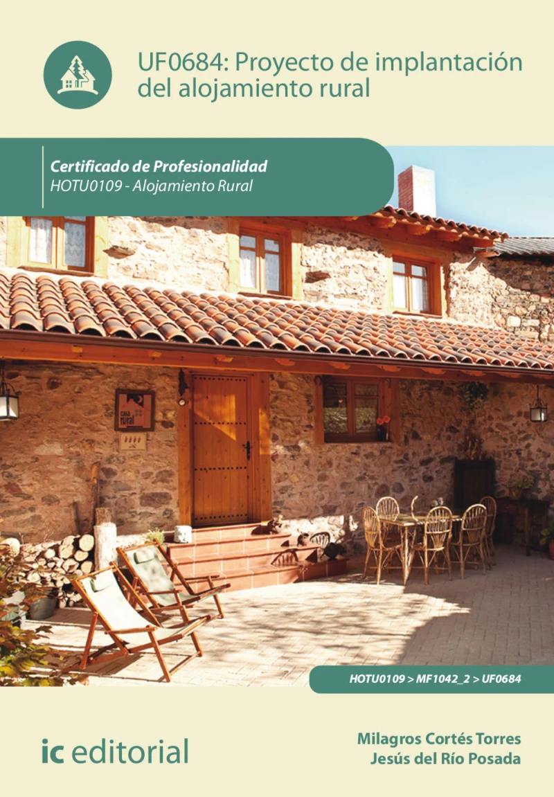 Portada: Proyecto de implantación del alojamiento rural. HOTU0109