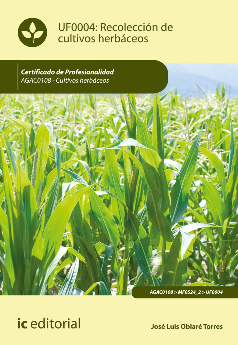 Portada: Recolección de cultivos herbáceos. AGAC0108