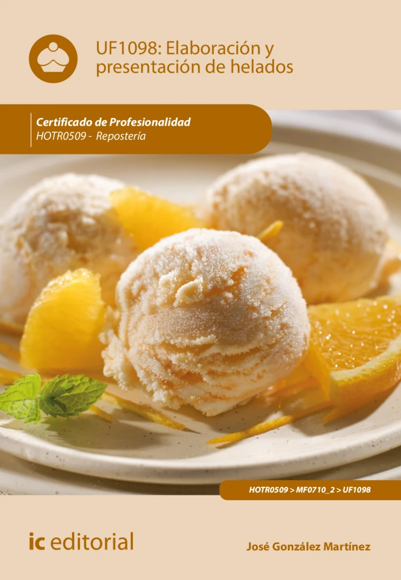 Portada: Elaboración y presentación de helados. HOTR0509