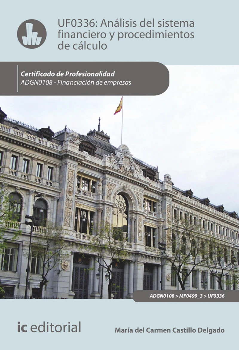 Portada: Análisis del sistema financiero y procedimiento de cálculo. ADGN0108