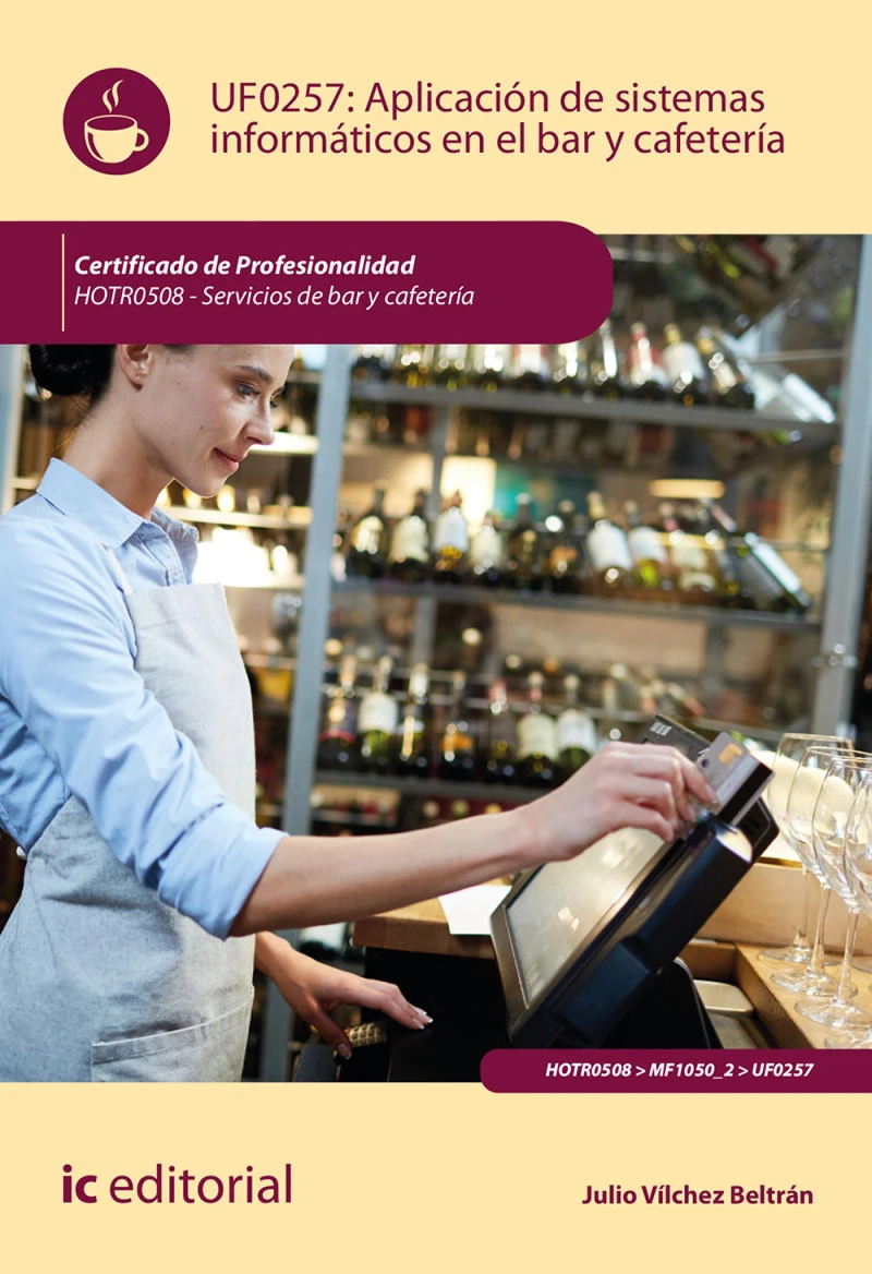 Portada: Aplicación de sistemas informáticos en bar y cafetería. HOTR0508