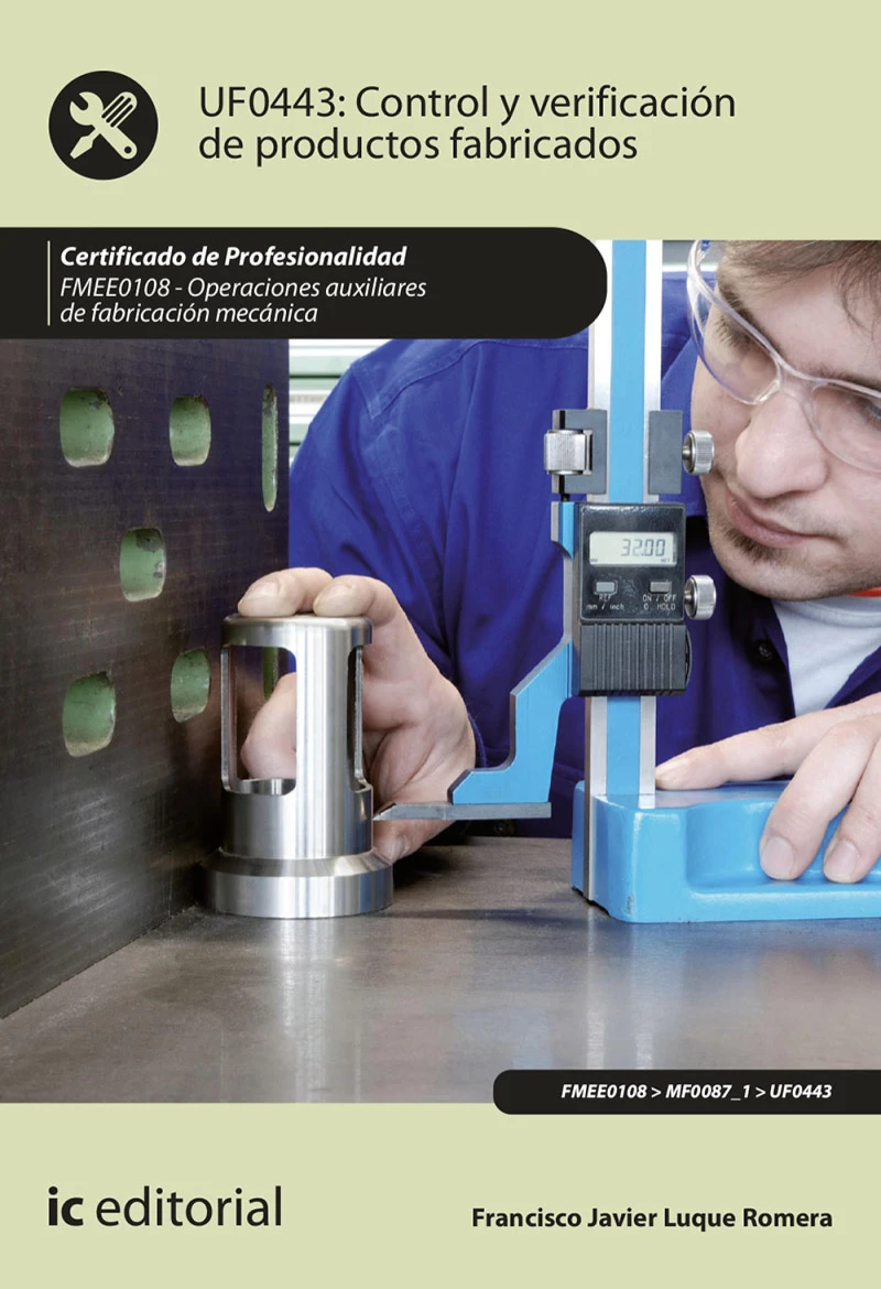 Portada: Control y verificación de productos fabricados. FMEE0108