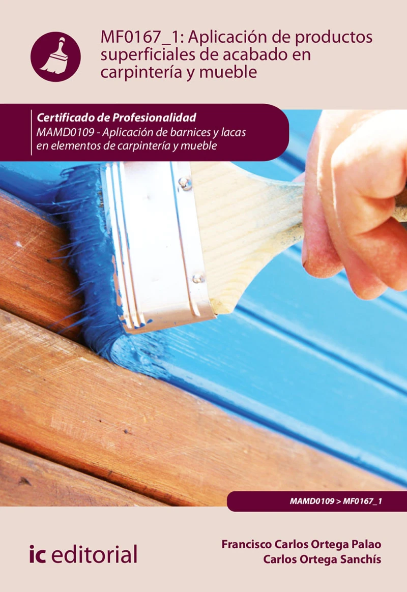 Portada: Aplicación de productos superficiales de acabado en carpintería y mueble. MAMD0109