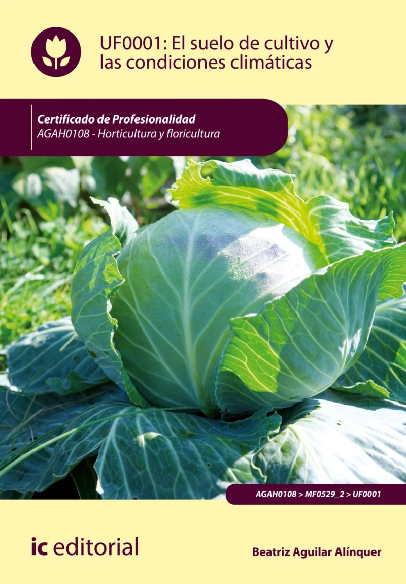 Portada: El suelo de cultivo y las condiciones climáticas. AGAH0108