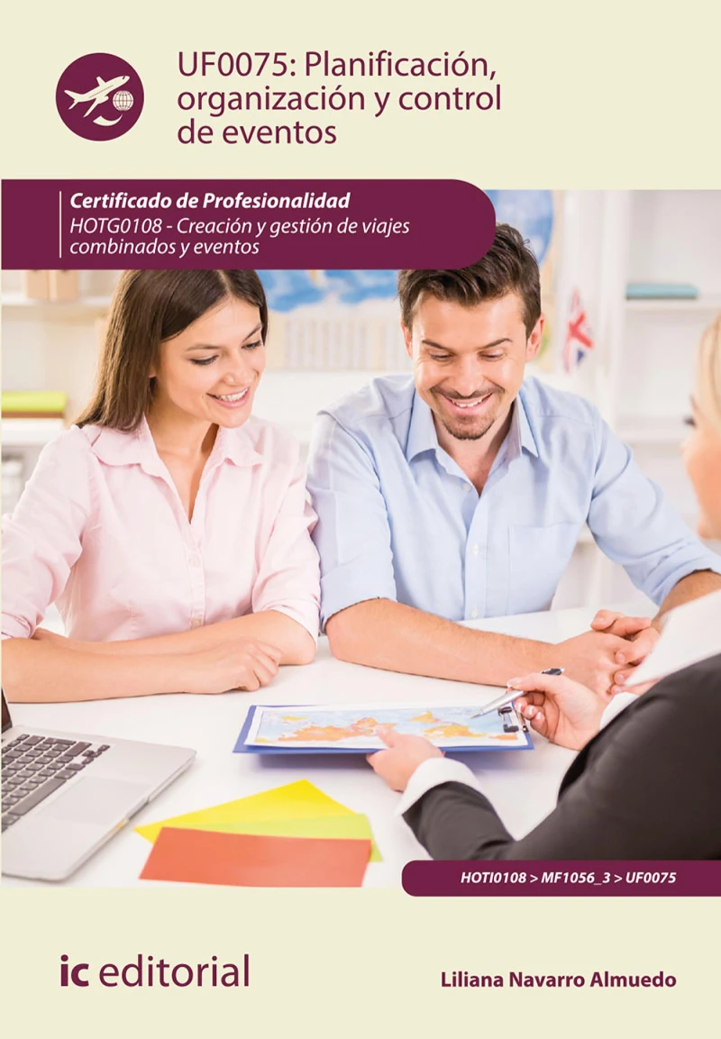 Portada: Planificación, organización y control de eventos. HOTG0108