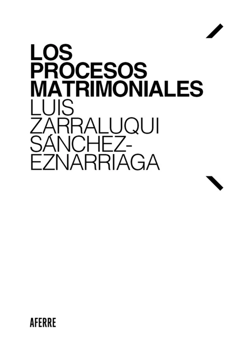 Portada: Los procesos matrimoniales
