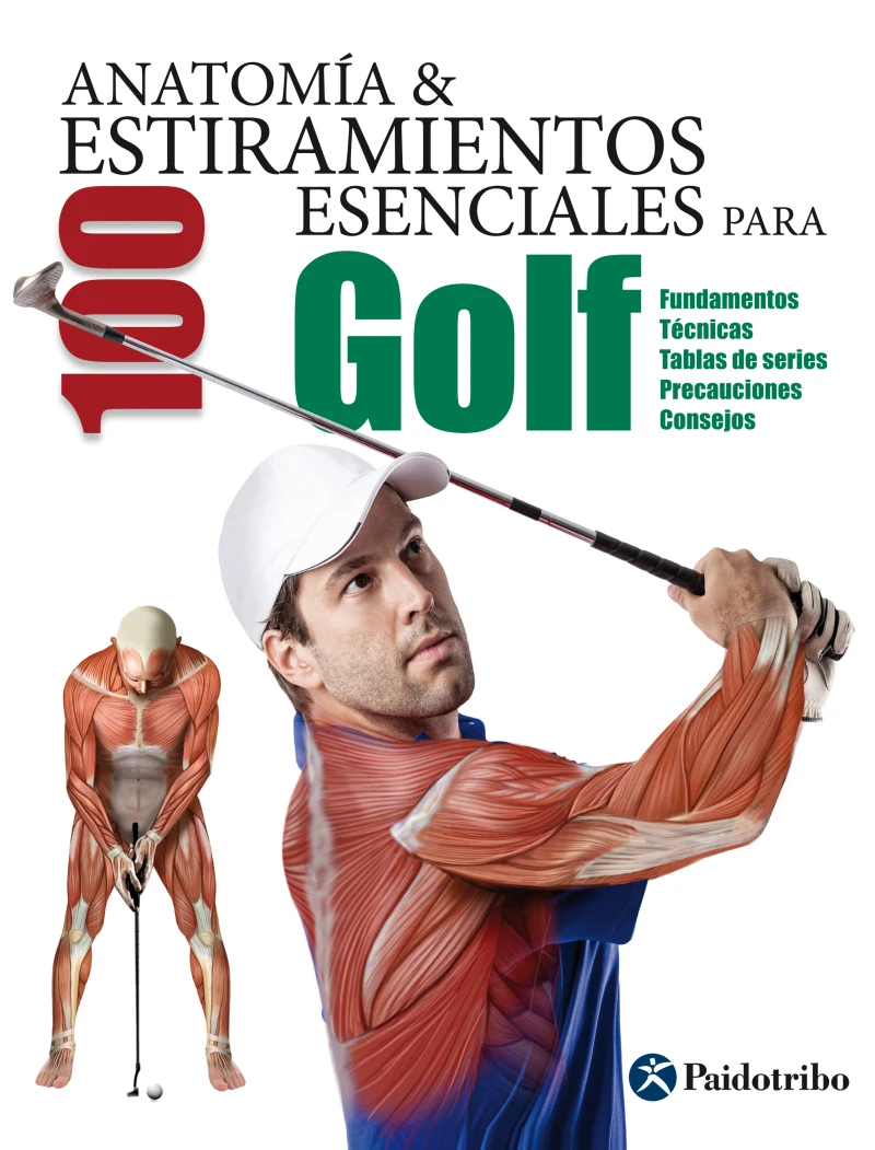 Portada: Anatomía & 100 estiramientos para Golf (Color)