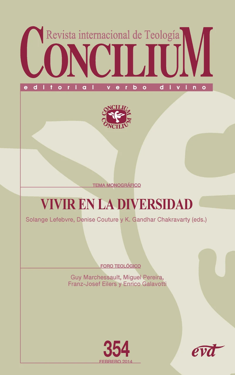 Portada: Vivir en la diversidad. Concilium 354