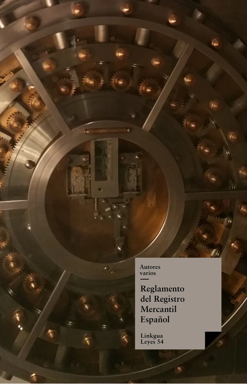 Portada: Reglamento del Registro Mercantil Español